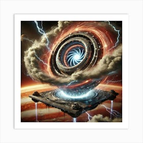 A Sci Fi Depiction Of The Hurricane Engine Visual Art Print