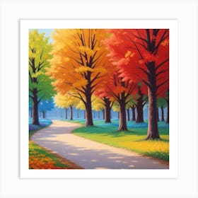 Autumn Trees Art Print