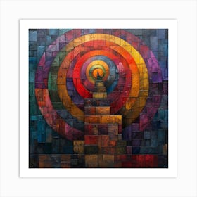 Abstract Of A Colorful Spiral Art Print