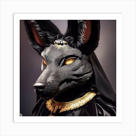 Egyptian Wolf Mask Art Print