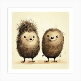 Hedgehogs 3 Art Print