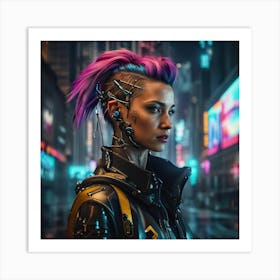 Cyber City Siren Art Print