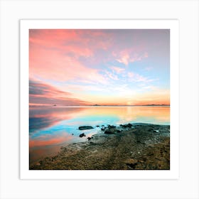 Sunset At The Beach Art Print