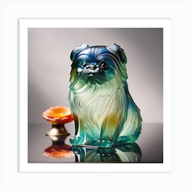 Glass Pekingese Art Print