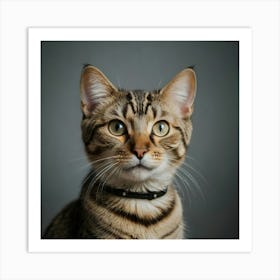 Portrait Of A Tabby Cat Art Print