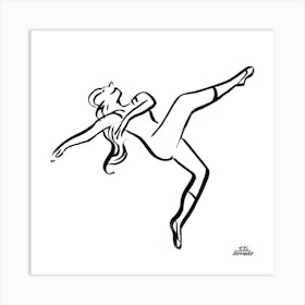 Dancer Moves Square Art Print