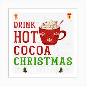 Hot Cocoa Merry Christmas Xmas Party Matching Family Art Print