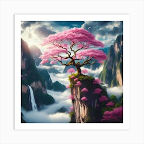 Chinese Cherry Blossom Tree Art Print