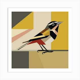 Bird Perched On A Wall Art Print