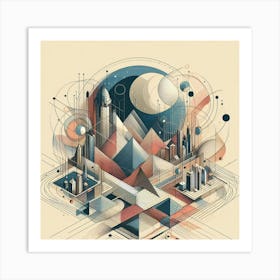 Abstract Cityscape 4 Art Print