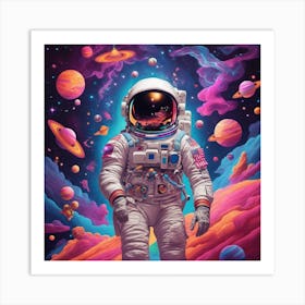 Astronaut In Space 11 Art Print