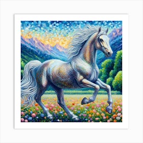 Horse In The Meadow 2 Art Print