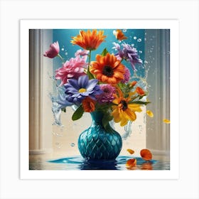 Flowers In Water 16 Art Print