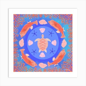 Turtle Mandala  Art Print