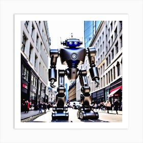 Robot In The City 24 Art Print