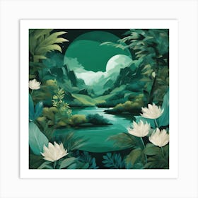 Green Forest Art Print