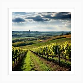 Countryside Wine Heaven Vine Green Nature Rheinland Grape Grower Eifel Spring Vinery Blan (8) Art Print