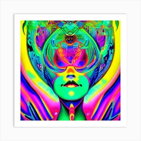 Psychedelic Woman Art Print