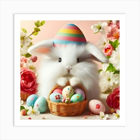 An Image Of The Easter Bunny Art Print