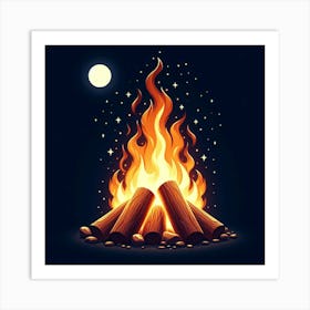 Campfire 1 Art Print