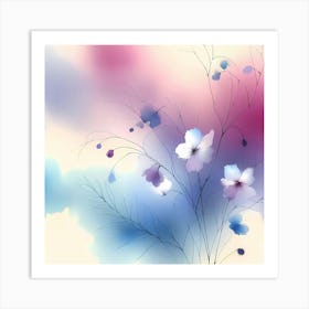 Watercolor Flowers 12 Art Print