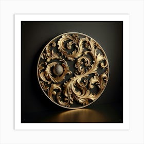 Gold Ornate Wall Art Art Print