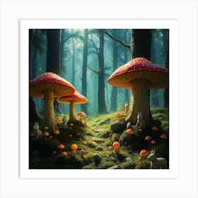 Mushroom Forest 31 Art Print