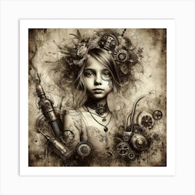 Steampunk Girl 11 Art Print