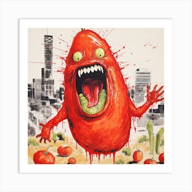 Monster In The City Art Print