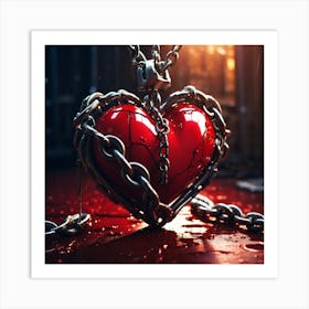 Heart Of Chains Art Print