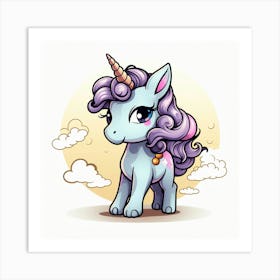 Cute Unicorn 558 Art Print