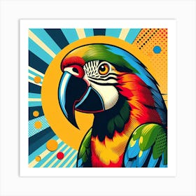 Pop Parrot 7 Art Print