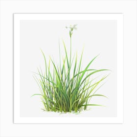 Watercolor-Spring-Grass-Clipart.2 Art Print