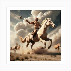 Man On Horseback Art Print