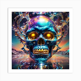 Psychedelic Skull Art Print