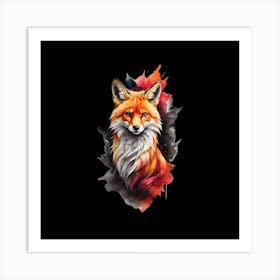 Fox Tattoo Art Print