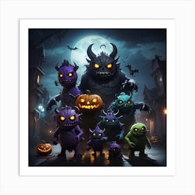 Halloween Monsters 2 Art Print