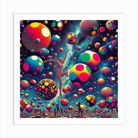 Cosmic Polka-Dot Dance 2 Art Print