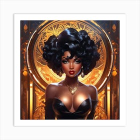 BLACK BOMBSHELL Art Print