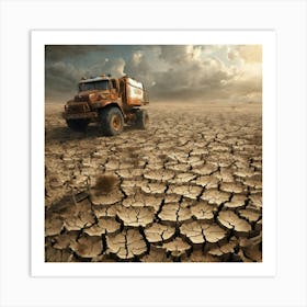 Truck In The Desert 9 Art Print