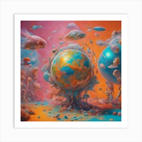 Vibrant Birth Allegory Art Print