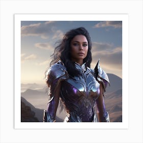 Silver Warrior Queen Art Print