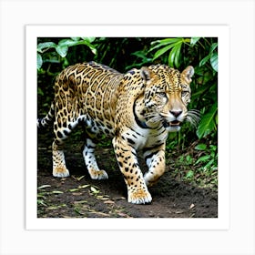 Jaguar In The Jungle Art Print