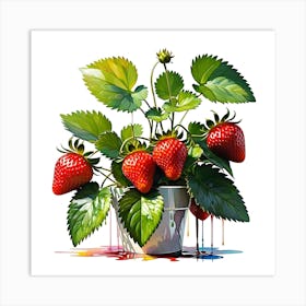 Strawberry Painting 2 Art Print