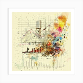 Graphs And Charts 3 Art Print