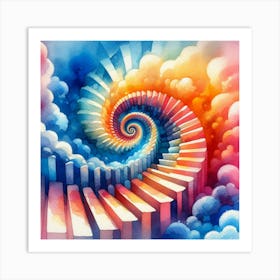 Spiral Stairway Art Print