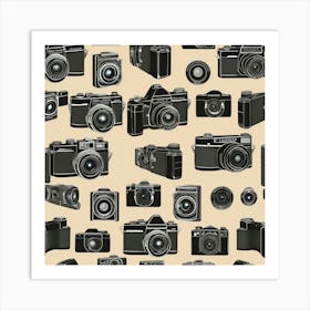 Vintage Cameras Art Print