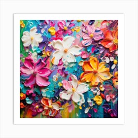 Colorful Flowers 35 Art Print