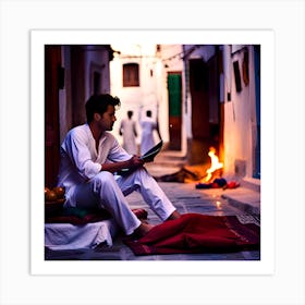 Hot Summer Night In Morocco - by Miezette Art Print