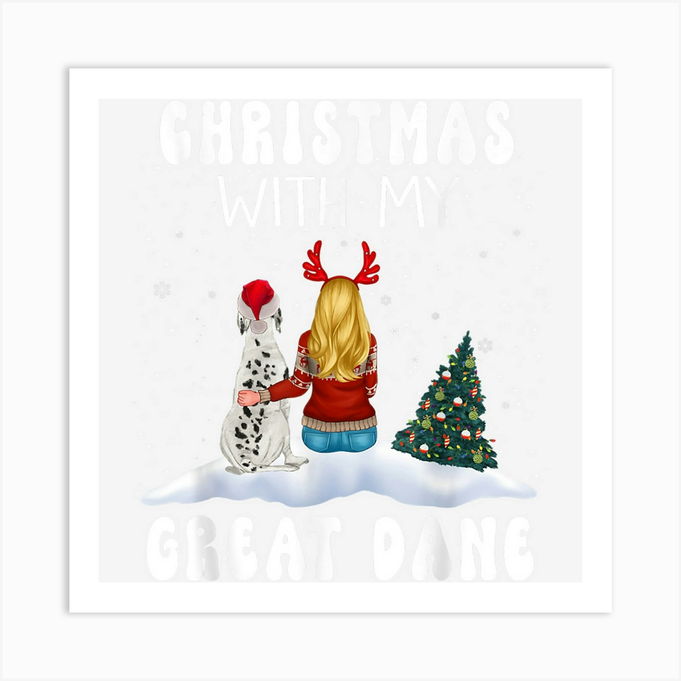 Cute Great Dane Dog Christmas Tree Gift Decor Xmas Tree T-Shirt Cute Great Dane Dog Christmas Tree Gift Decor Xmas Tree T-Shirt